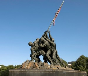 Historic photograph "Raising the Flag on Iwo Jima" 