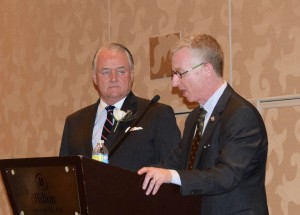 IAR Immediate Past President Jim Kinney is honored for his work on behalf of seniors. 