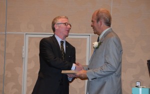Christopher Tenggren receives a 2015 Evergreen Award. 