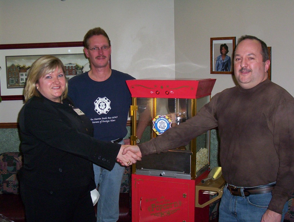 popcorn machine to local nursing home
