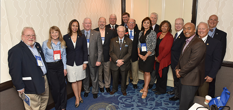Illinois REALTORS® who serve as Federal Political Coordinators gather for a group picture in Washington, D.C., on May 10, 2016. They will meet with most of the state's congressional delegation over the next few days. (Photo by Matt Difanis)