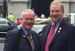 Illinois REALTORS® President Mike Drews and President-elect Doug Carpenter have arrived at the Republican National Convention to represent the states real estate industry.