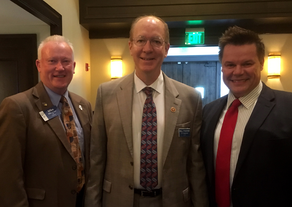 Illinois REALTORS® President Mike Drews, Congressman Bill Foster and REALTOR® Jeff Gregory