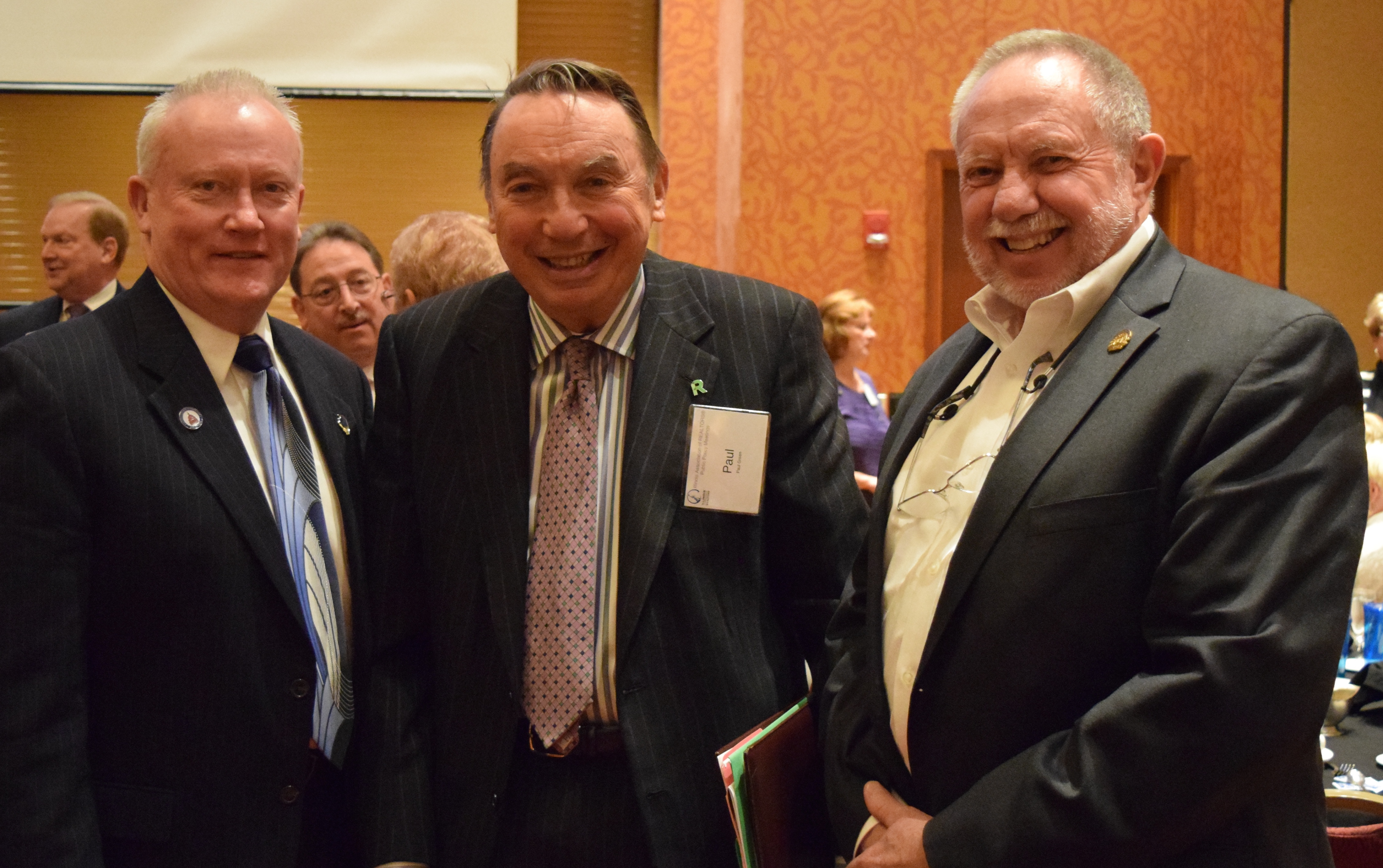 Illinois REALTORS 2016 President Mike Drews, Dr, Paul Green, and 2014 President Phil Chiles at the 2015 Public Policy Meetings in East Peoria.