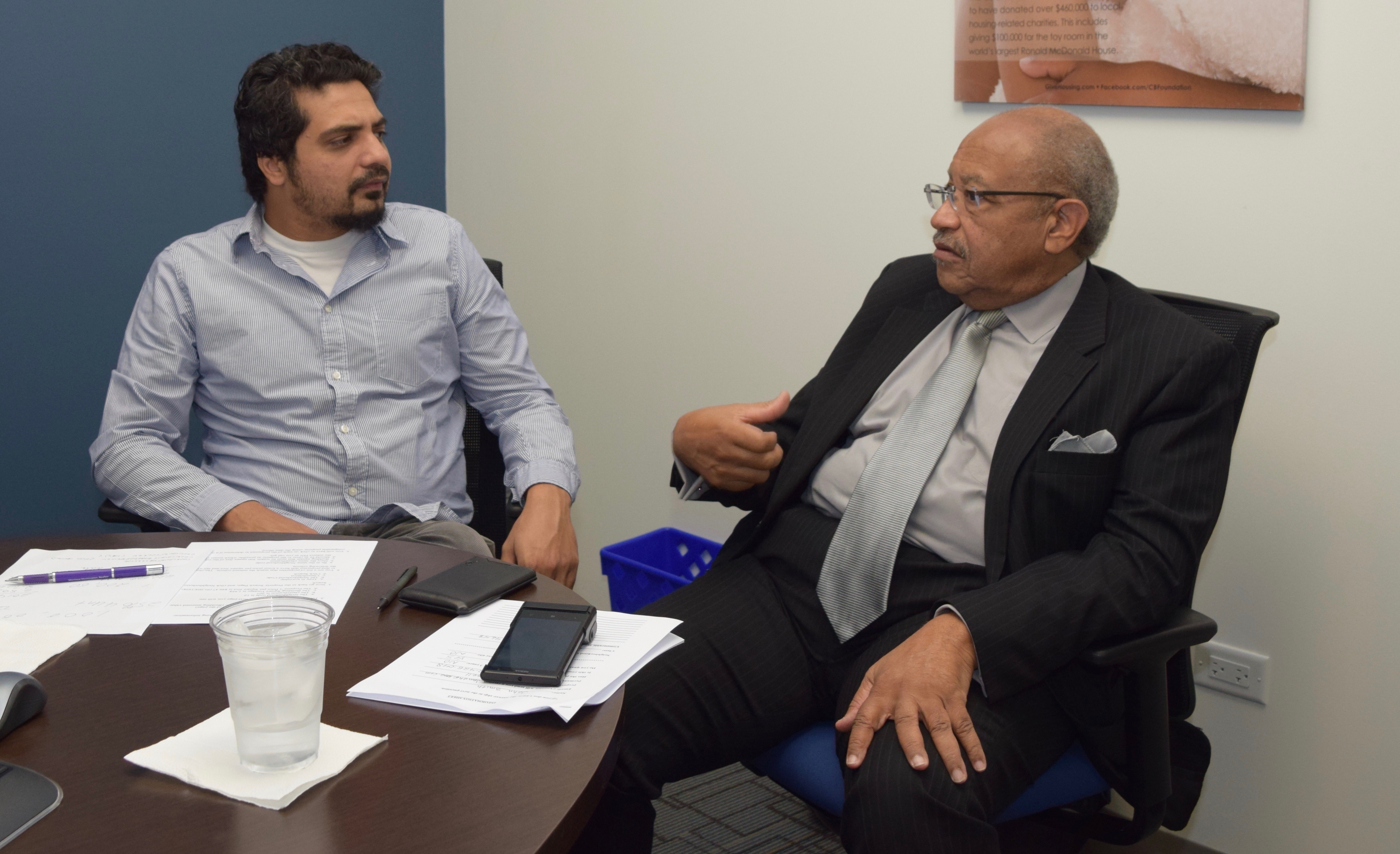 REALTOR® Ron Battle with Coldwell Banker Residential Brokerage works with a client as part of the Real Property Alliance, Chicago Association of REALTORS® workshop on filing a property tax appeal on Thursday, Sept. 29, 2016.