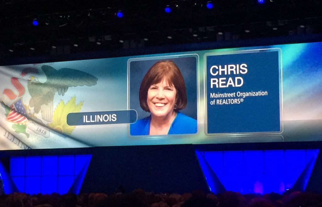 Illinois REALTOR® Chris Read is honored at the REALTORS® Conference & Expo in Orlando on Nov. 5, 2016. 