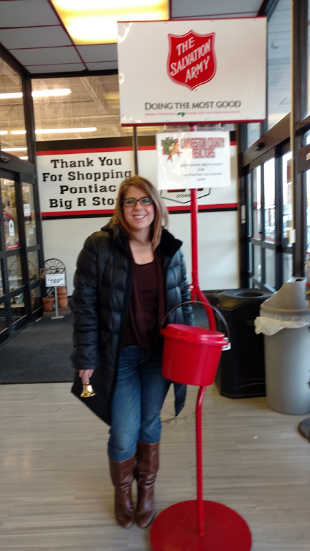 Star Rork was one of 19 members of the Livingston County Board of REALTORS® who rang the bell on a cold and blustery day for the Salvation Army Dec. 6.