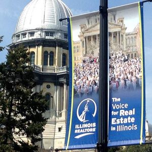 Illinois Realtors signage at State Capitol