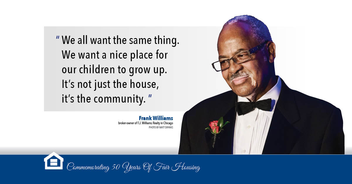 1200×628 Magazine FairHousing FrankWilliams Frank Williams broker-owner of F.J. Williams Realty in Chicago – PHOTO BY MATT DIFANIS