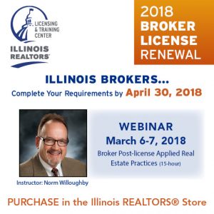 Broker Post-License Webinar March 6-7, 2018