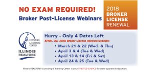 Broker Post-License Webinars with No Exams