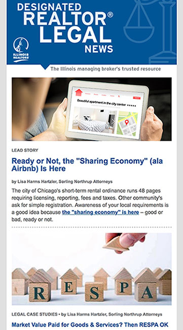 DRLegal Screencrop Designated REALTOR Exclusive enewsletter