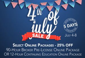4th of July Sale - 5 Days Only - 25% off Select Online Packages