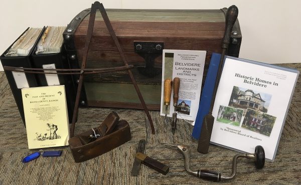 Photo of sample Teacher Trunk from Boone County Museum of History