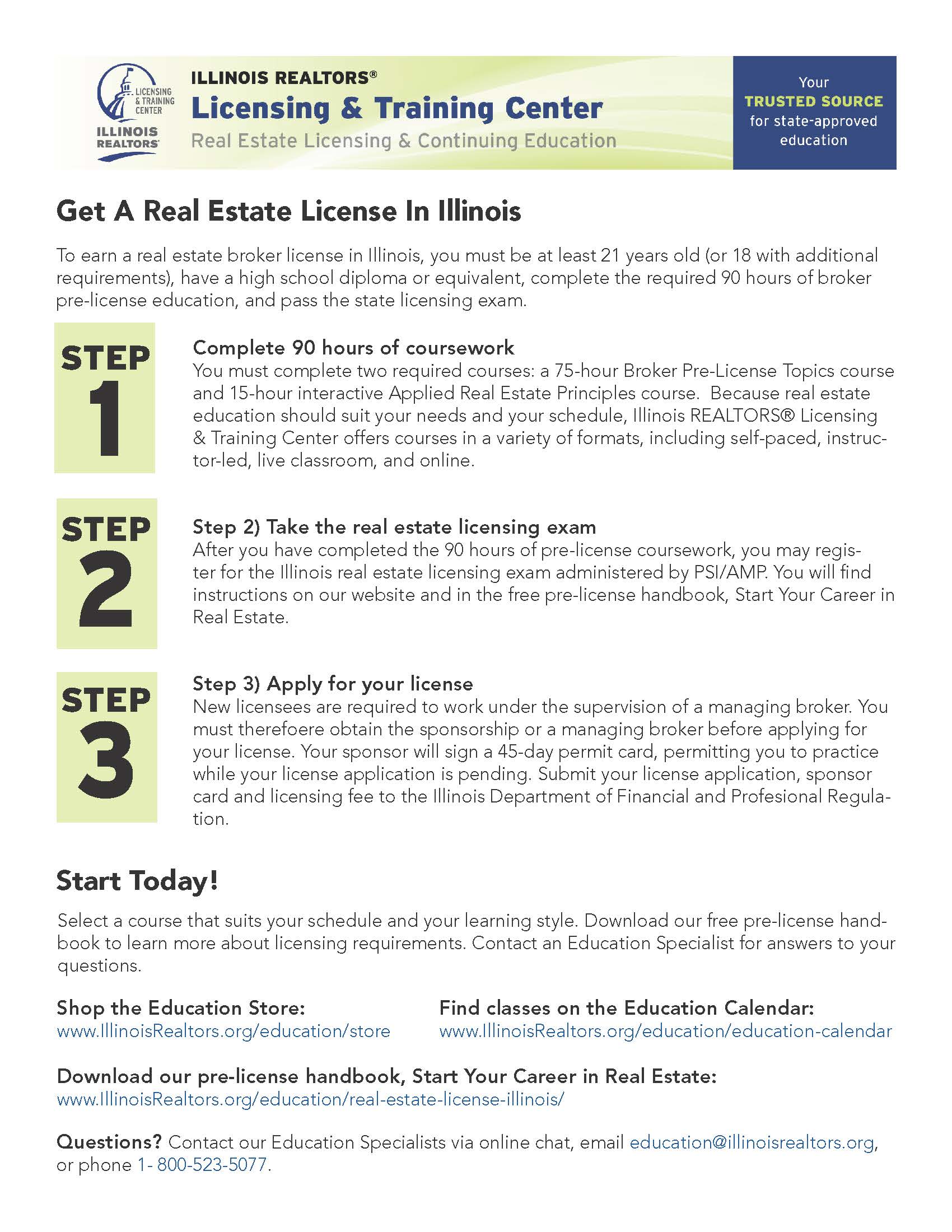 Get A Real Estate License In Illinois - Illinois REALTORS