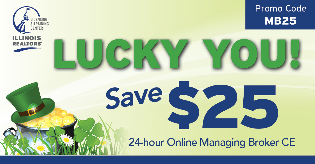 Lucky You - Save $25 on 24-hour Online Managing Broker CE