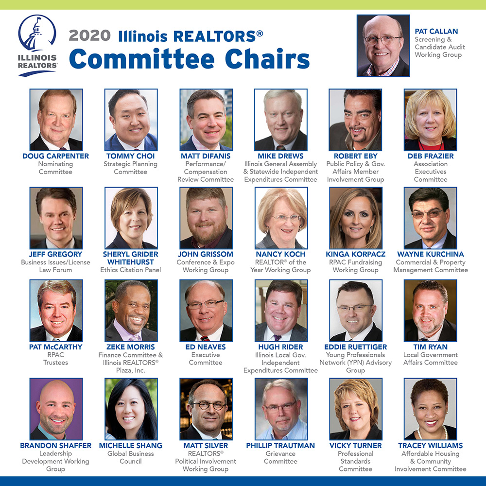 Grid of 2020 committee chairs