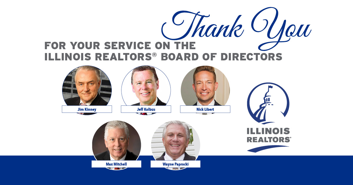 Five outgoing members of board of directors: Jim Kinney, Jeff Kolbus, Nick Libert, Max Mitchell, Wayne Paprocki
