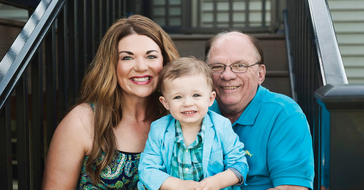 2020 Illinois REALTORS® President Ed Neaves credits his wife, Amanda, with getting him interested in REALTOR® leadership. They are pictured here with their son, Edwin, 2. PHOTO BY KNIGHT LIGHT PHOTOGRAPHY