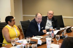 Tracey Willaims, Jon Broadbooks and Pat Callan at the Real Property Alliance Board Meeting