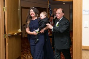 The Neaves family: Amanda, Edwin and Ed enter the Inaugural Gala