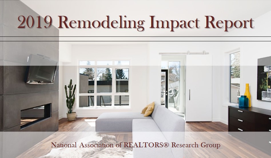 Cover slide for NAR's 2019 Remodeling Impact Report 