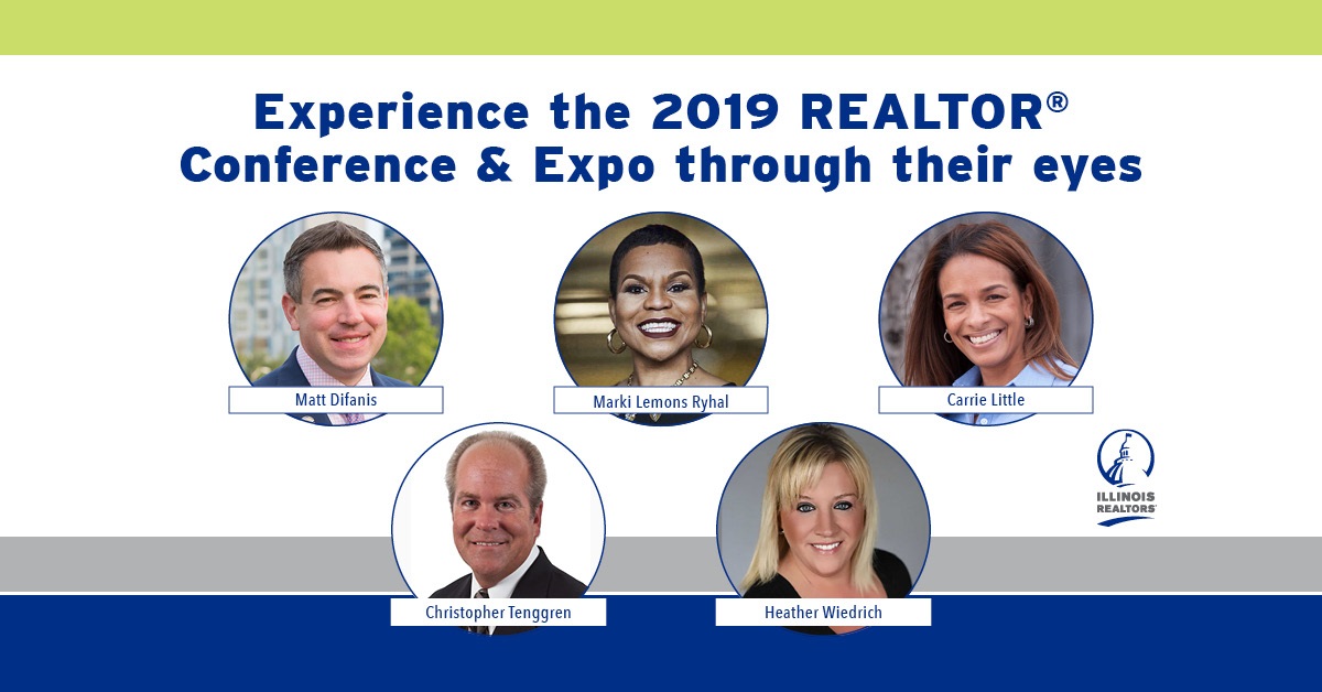 Photos of REALTORS Matt Difanis, Marki Lemons Ryhal, Carrie Little, Christopher Tenggren and Heather Wiedrich.