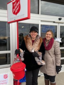 Photo of two REALTORS volunteering for Salvation Army of Crystal Lake and McHenry County