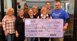 Fox Valley REALTORS present a check to the Tri-County chapter of the Salvation Army