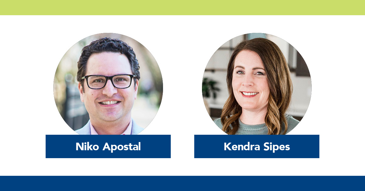 Niko Apostal, principal broker at The Apostal Group at Keller Williams Chicago-Lincoln Park. Kendra Sipes, a broker with The Knell Group of Coldwell Banker Real Estate Group in Peoria.
