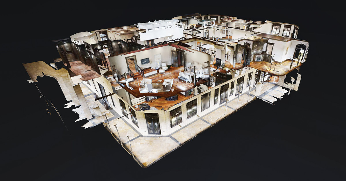 1200×628 VirtualAgents Mag July2020 05 Dollhouse view –The Matterport 3D camera allows you to offer a dollhouse image of the space. It shows the entire home as if it were a dollhouse giving you the angles and the flow from one room to another. “It’s a much better way of showcasing the size and shape of the home,” says Apostal.