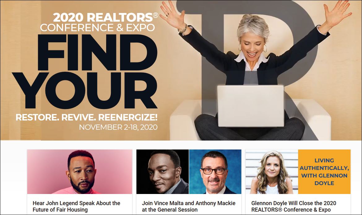 front page image of 2020 REALTORS Conference & Expo website