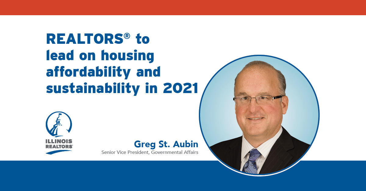 REALTORS® to lead on housing affordability and sustainability in 2021 - Greg St. Aubin Senior Vice President, Governmental Affairs