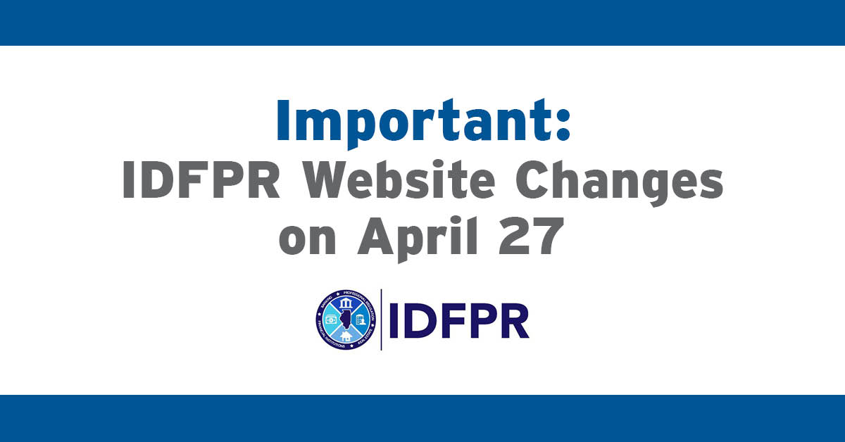 IDFPR Website Changes