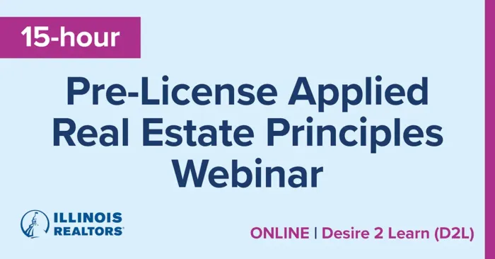 D2L 15-hour Pre-License Applied Real Estate Principles Webinar