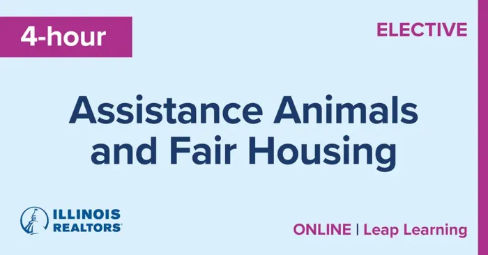 4-hour CE: FH 302 - Assistance Animals and Fair Housing